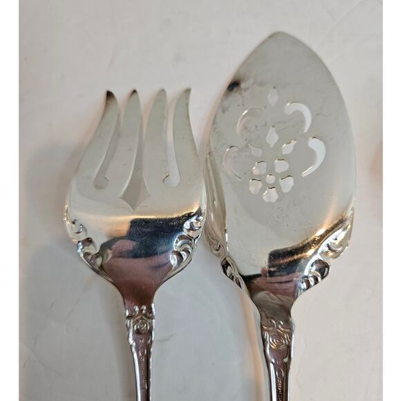 Oneida Community Royal Grandeur Silverplate Flatware 4 Serving pieces VTG lot - Picture 8 of 9